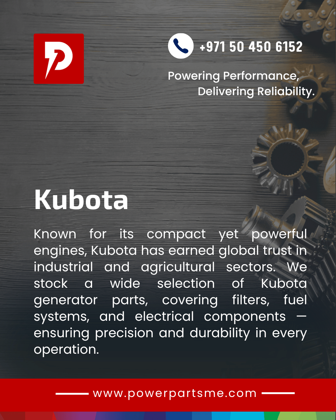 Kubota spare parts supplier in UAE – PowerParts LLC