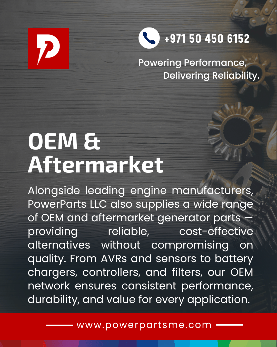 OEM & Aftermarket generator spare parts supplier in UAE – PowerParts LLC