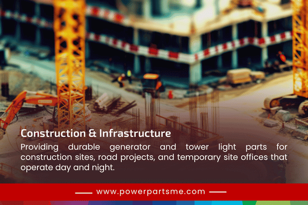 Diesel generator and tower light parts for construction and infrastructure projects – PowerParts LLC UAE