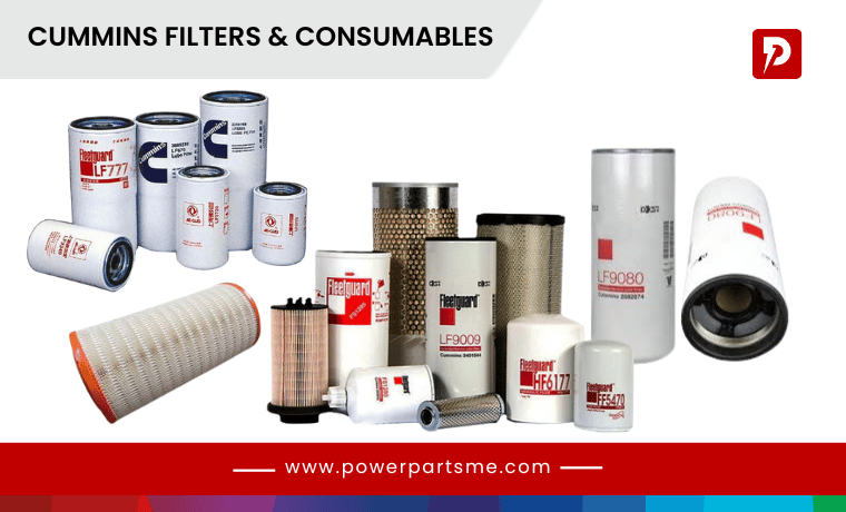 Cummins generator filters and service consumables in UAE – PowerParts LLC
